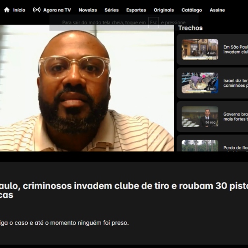 Criminosos invadem clube de tiro e roubam 30 pistolas automáticas